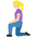 Woman Kneeling Medium Light Skin Tone Emoji from Twemoji Set