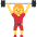 Woman Lifting Weights Emoji from Twemoji Set