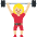 Woman Lifting Weights Medium Light Skin Tone Emoji from Twemoji Set