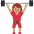 Woman Lifting Weights Medium Skin Tone Emoji from Twemoji Set