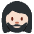 Woman Light Skin Tone Beard Emoji from Twemoji Set