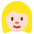 Woman Light Skin Tone Blond Hair Emoji from Twemoji Set