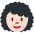 Woman Light Skin Tone Curly Hair Emoji from Twemoji Set