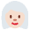 Woman Light Skin Tone White Hair Emoji from Twemoji Set
