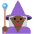 Woman Mage Dark Skin Tone Emoji from Twemoji Set