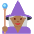 Woman Mage Medium Dark Skin Tone Emoji from Twemoji Set