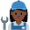 Woman Mechanic Dark Skin Tone Emoji from Twemoji Set