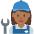 Woman Mechanic Medium Dark Skin Tone Emoji from Twemoji Set