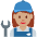 Woman Mechanic Medium Skin Tone Emoji from Twemoji Set