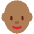 Woman Medium Dark Skin Tone Bald Emoji from Twemoji Set