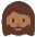 Woman Medium Dark Skin Tone Beard Emoji from Twemoji Set