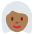 Woman Medium Dark Skin Tone White Hair Emoji from Twemoji Set