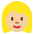 Woman Medium Light Skin Tone Blond Hair Emoji from Twemoji Set