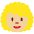 Woman Medium Light Skin Tone Curly Hair Emoji from Twemoji Set