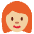 Woman Medium Light Skin Tone Red Hair Emoji from Twemoji Set