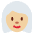 Woman Medium Light Skin Tone White Hair Emoji from Twemoji Set