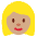 Woman Medium Skin Tone Blond Hair Emoji from Twemoji Set