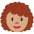Woman Medium Skin Tone Curly Hair Emoji from Twemoji Set