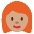 Woman Medium Skin Tone Red Hair Emoji from Twemoji Set