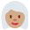 Woman Medium Skin Tone White Hair Emoji from Twemoji Set