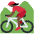 Woman Mountain Biking Dark Skin Tone Emoji from Twemoji Set