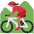 Woman Mountain Biking Medium Dark Skin Tone Emoji from Twemoji Set