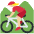Woman Mountain Biking Medium Light Skin Tone Emoji from Twemoji Set