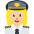 Woman Pilot Medium Light Skin Tone Emoji from Twemoji Set