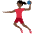 Woman Playing Handball Dark Skin Tone Emoji from Twemoji Set