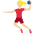 Woman Playing Handball Medium Light Skin Tone Emoji from Twemoji Set