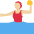 Woman Playing Water Polo Medium Light Skin Tone Emoji from Twemoji Set