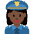 Woman Police Officer Dark Skin Tone Emoji from Twemoji Set