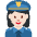 Woman Police Officer Light Skin Tone Emoji from Twemoji Set
