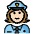 Woman Police Officer Light Skin Tone Emoji from OpenMoji Set