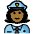Woman Police Officer Medium Dark Skin Tone Emoji from OpenMoji Set