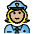 Woman Police Officer Medium Light Skin Tone Emoji from OpenMoji Set