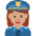 Woman Police Officer Medium Skin Tone Emoji from Twemoji Set