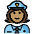 Woman Police Officer Medium Skin Tone Emoji from OpenMoji Set
