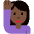 Woman Raising Hand Dark Skin Tone Emoji from Twemoji Set