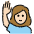 Woman Raising Hand Light Skin Tone Emoji from OpenMoji Set