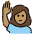 Woman Raising Hand Medium Skin Tone Emoji from OpenMoji Set