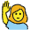 Woman Raising Hand Emoji from OpenMoji Set