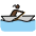 Woman Rowing Boat Dark Skin Tone Emoji from OpenMoji Set