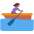 Woman Rowing Boat Medium Dark Skin Tone Emoji from Twemoji Set