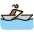 Woman Rowing Boat Medium Dark Skin Tone Emoji from OpenMoji Set