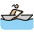 Woman Rowing Boat Medium Light Skin Tone Emoji from OpenMoji Set
