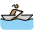 Woman Rowing Boat Medium Skin Tone Emoji from OpenMoji Set