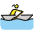 Woman Rowing Boat Emoji from OpenMoji Set