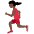Woman Running Dark Skin Tone Emoji from Twemoji Set