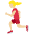 Woman Running Medium Light Skin Tone Emoji from Twemoji Set